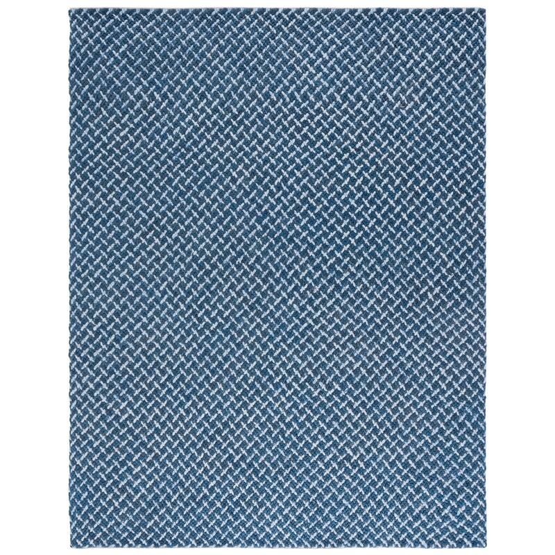 SAFAVIEH Natural Skrima Fiber Couture Wool Rug - 8' x 10' - Blue/Light Grey