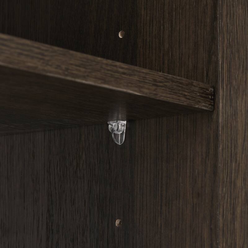 GDFStudio - Galan 60" Freestanding Bathroom Vanity with Quartz Sink, Solf Close Doors, Open Storage Shelf, NO Drain & Faucet