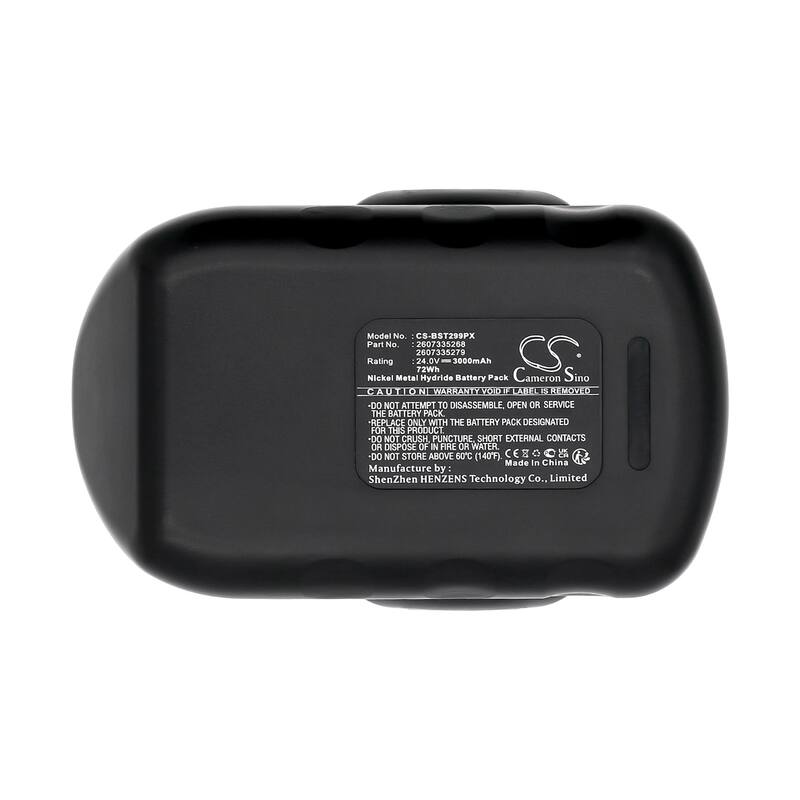 Battery for Bosch 11524 12524 BAT030 BAT031 BAT240 BTP1005 BAT299 BH-2424 B-8230 - Black