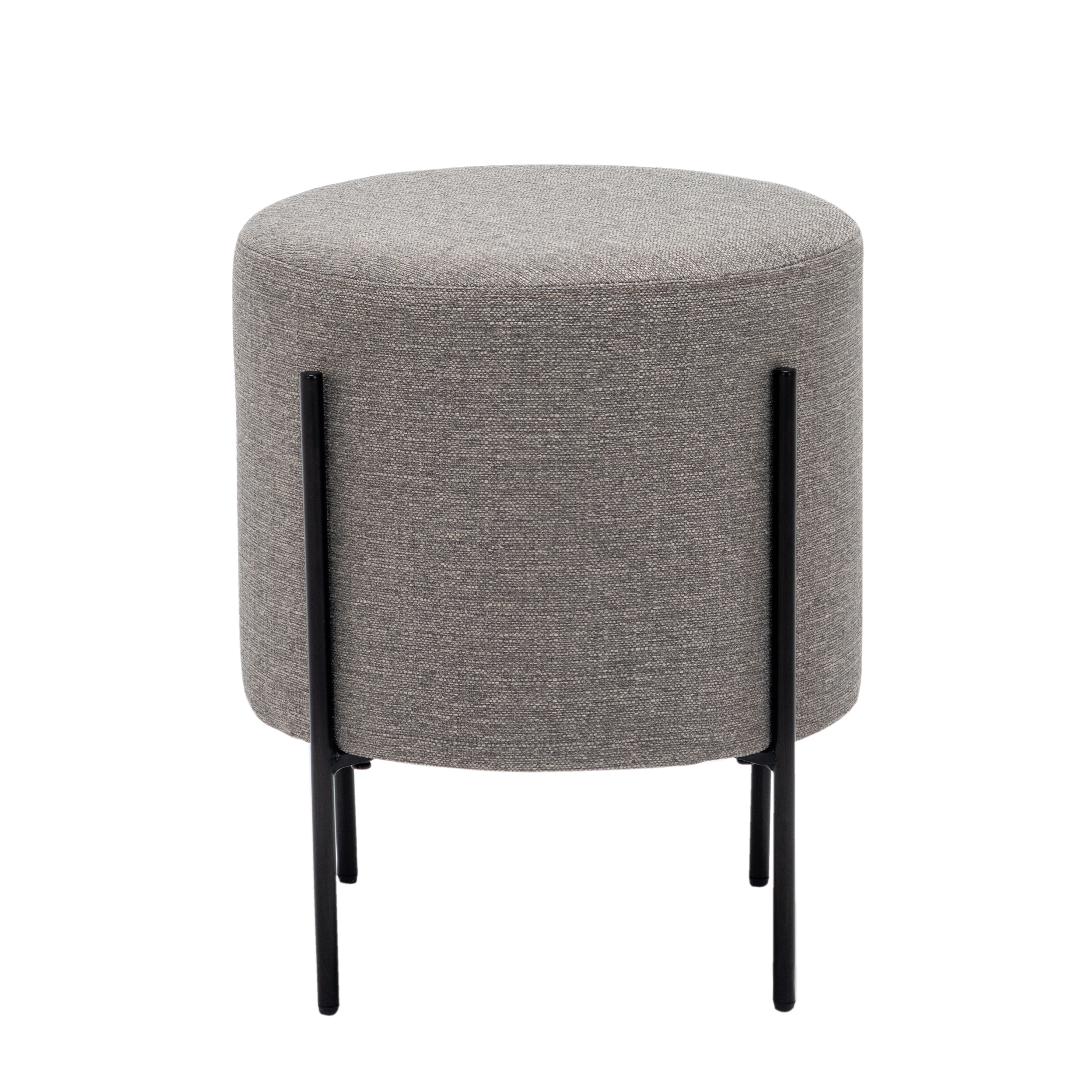 Black store metal ottoman