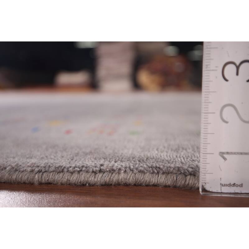 Gabbeh Indian Area Rug Hand-Knotted Tribal Wool Carpet - 5'3"x 7'9"