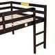 preview thumbnail 22 of 26, Contemporary Design Full Size Low Loft Bed with inclined Ladder and Guardrails, Under Bed Capacious Space, Space-saving, White