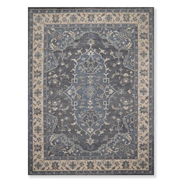Shop 9x12 Hand Tufted 100 Wool Traditional Oriental Area Rug Blue Gray Color 09 00 X 12 00 On Sale Overstock 31672131
