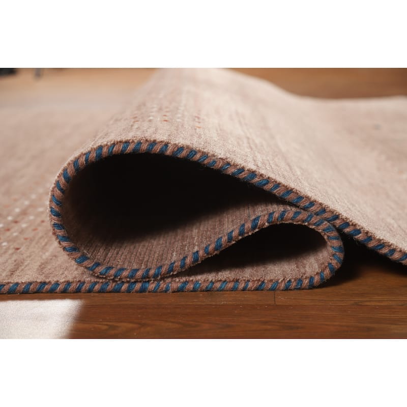 Hand Knotted Oriental 100% Wool Carpet Tribal Animal Pictorial Brown Gabbeh Area Rug - 7' 10'' X 5' 2''