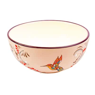 Novica Handmade Colibri Ceramic Serving Bowl