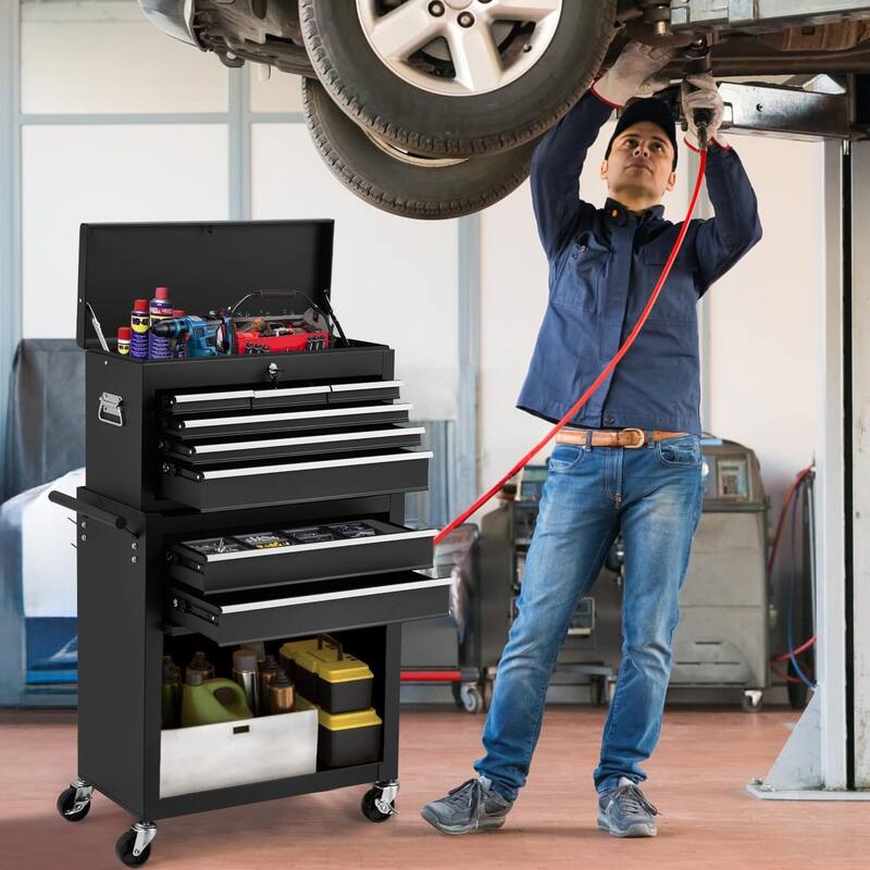 AECOJOY Tool Chests & Cabinets Detachable Metal w/ Wheels