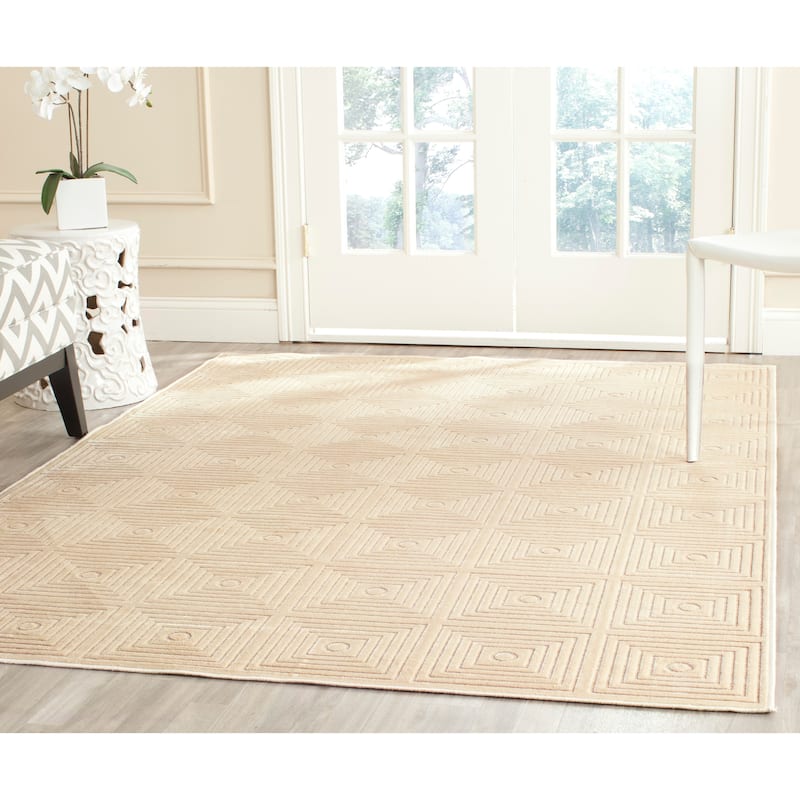SAFAVIEH Paradise Umran Modern Viscose Rug - 5'3" x 7'6" - Beige - Rectangle