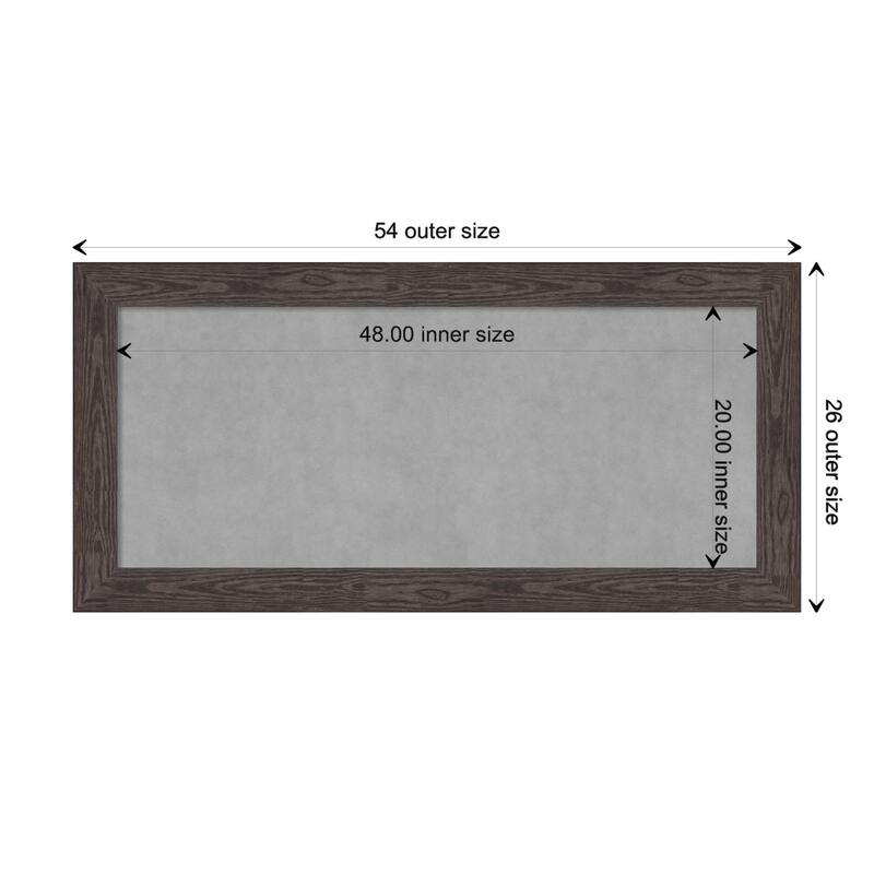 Amanti Art Bridge Black Framed Magnetic Board - Board Size 48x20