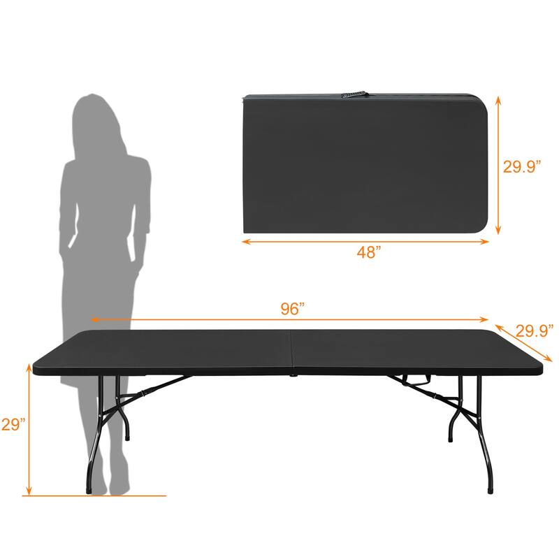 4ft, 6ft or 8ft Indoor and Outdoor Portable Foldable Table for Camping