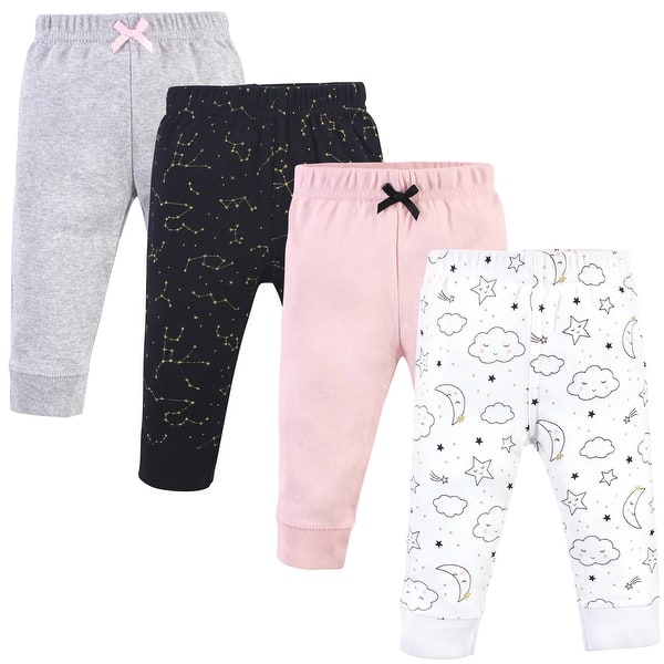 slide 1 of 1, Hudson Baby Toddler Girl Cotton Pants 4pk, Dreamer Dreamer - 4T