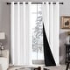 preview thumbnail 58 of 91, Deconovo 100 Percent Blackout with Liner Grommet Curtain (2 Panel) W52 x L108 - Pure White