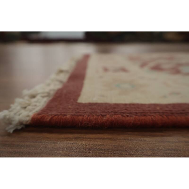 Hand Knotted Oriental 100% Wool Carpet Traditional All-Over Oranges & Rust Ziegler Area Rug - 3' 2'' X 2' 0''