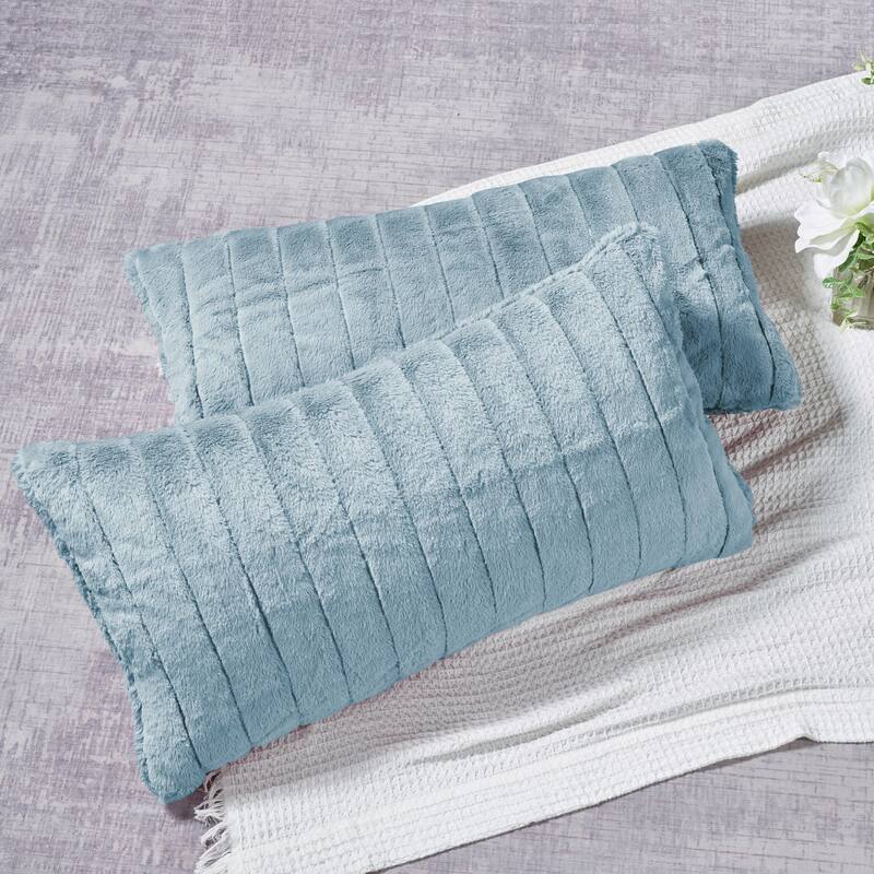 Serenta SuperMink Solid Color Throw Pillow Shell Cushion Cover Set