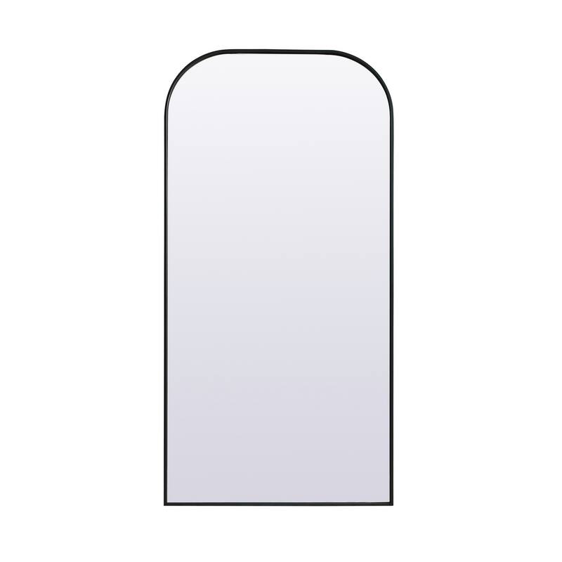 Indigo Home Metal Frame Arch Full Length Mirror 35x72 Inch - Black