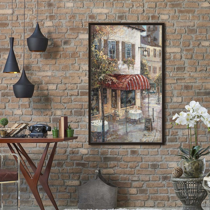"Coffee House Ambience" by Ruane Manning Print on Floating Canvas