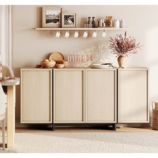 WAMPAT Buffet Cabinets, Modern Sideboard with Large Storage Space and T-Shaped Legs for Dinning Room, Kitchen