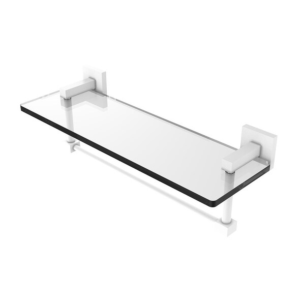 Allied Brass Montero Collection Glass Vanity Shelf with Integrated Towel Bar