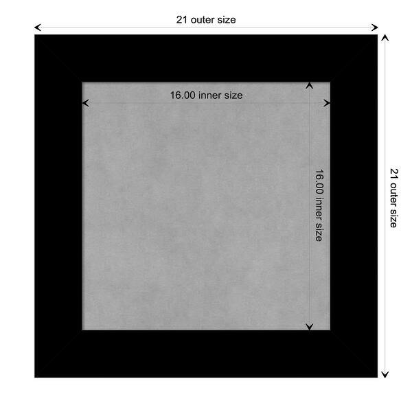 dimension image slide 8 of 17, Amanti Art Basic Black Framed Magnetic Board
