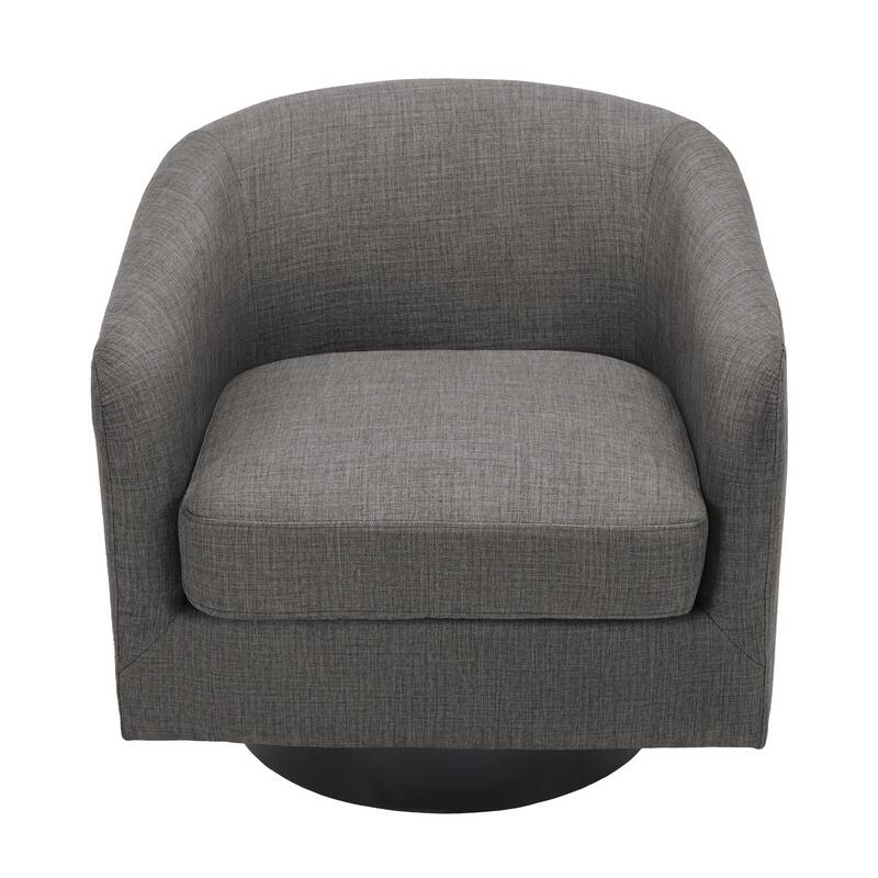 Modern 360° Swivel Barrel Accent Chairs by DREAMSIDEA - 1 SET - GRAY LINEN
