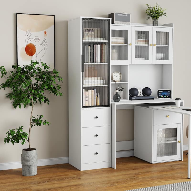 GDFStudio - Jessie Modern Storage Cabinet with Adjustable Shelves for Living Room or Entryway - Storage Cabinet