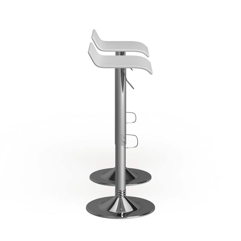 Porch & Den Blaine Chrome Air Lift Adjustable Swivel Stools (Set of 2)