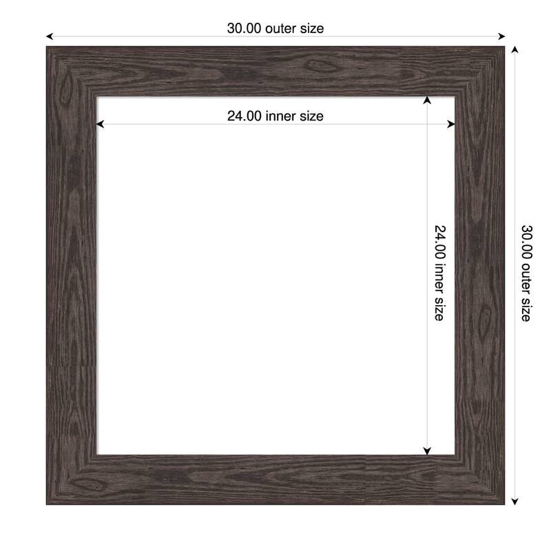 Amanti Art Bridge Black Framed Dry Erase Magnetic Board - 30 x 30 in - Bridge Black
