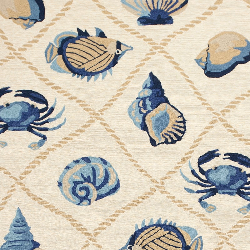 Handmade Nautical Seaside Outdoor Area Rug by Havenside Home