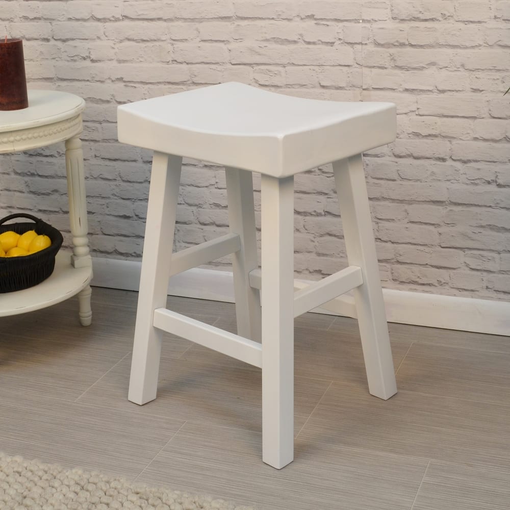 Trym Wood Saddle Seat Counter Stool