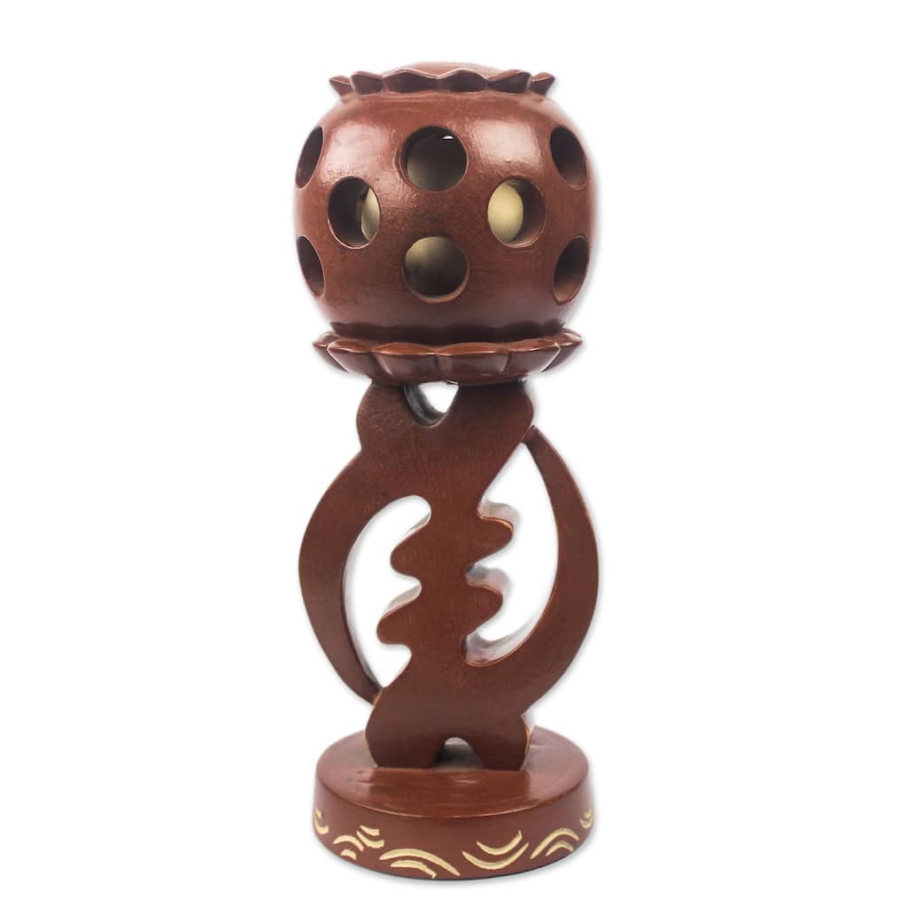 Novica Handmade Gye Nyame Trophy Wood Sculpture