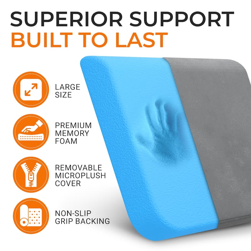 Cheer Collection Ultra Supportive Memory Foam Extra-Large Seat Cushion