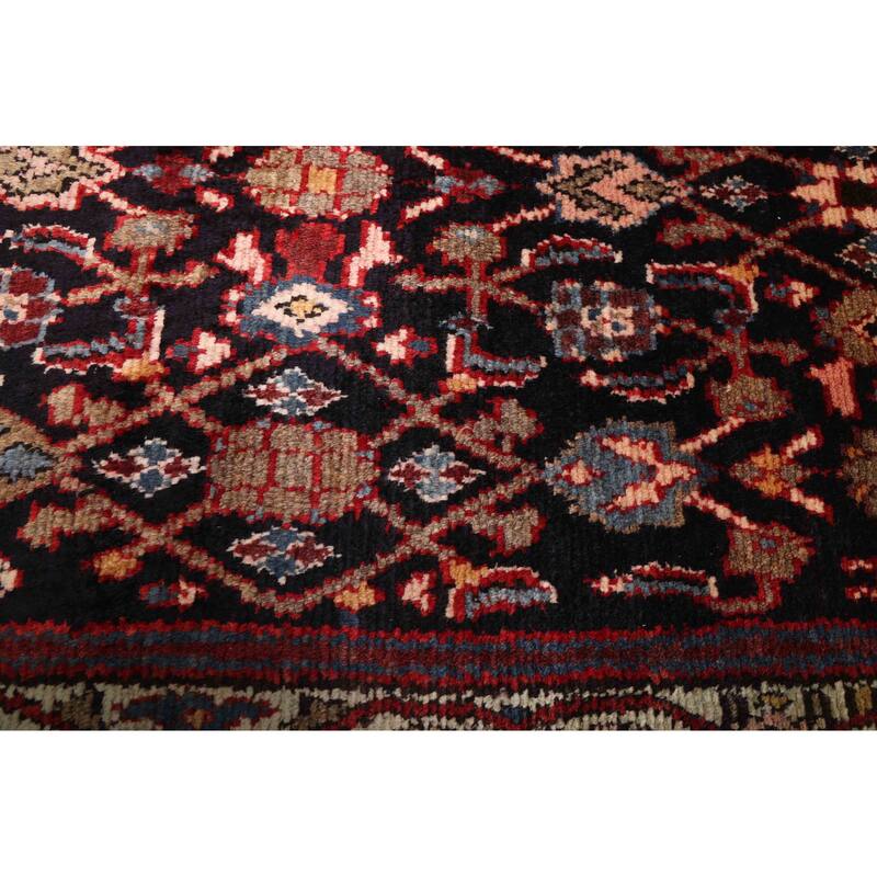 ECARPETGALLERY Hand-knotted Andelz Dark Navy Wool Rug - 3'4 x 10'1
