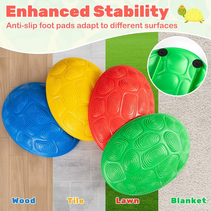 Gymax 8 PCS Stepping Stones for Kids Non-Slip Toddler Stepping Stones