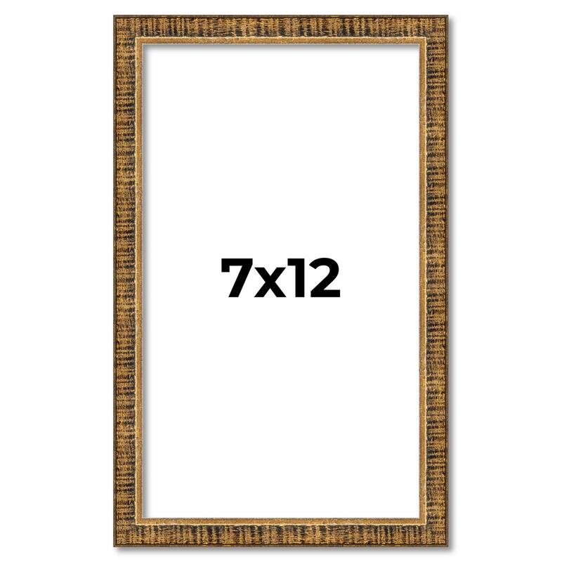 7x12 Frame Gold Solid Wood Picture Frame - Complete Modern Photo Frame