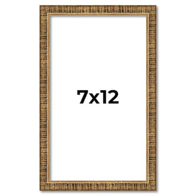 7x12 Frame Gold Solid Wood Picture Frame - Complete Modern Photo Frame