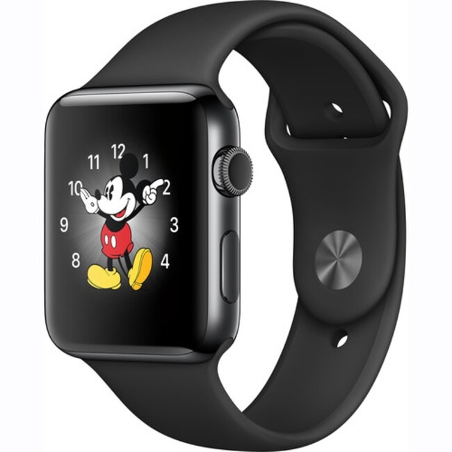 Shop Apple Watch Series 2 42mm Space Black Stainless Steel Case Black Sport Band On Sale Overstock 30950954