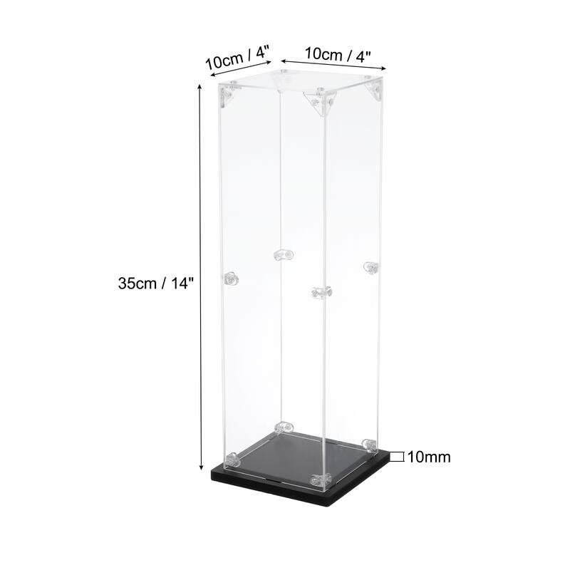 Acrylic Display Case, for Displaying Collectibles, Dolls, Model Car - 4"x4"x14"
