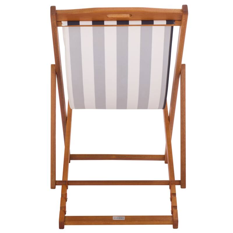 SAFAVIEH Outdoor Natalya Foldable Sling Chair (Set of 2) - 24"W x 34"D x 41"H