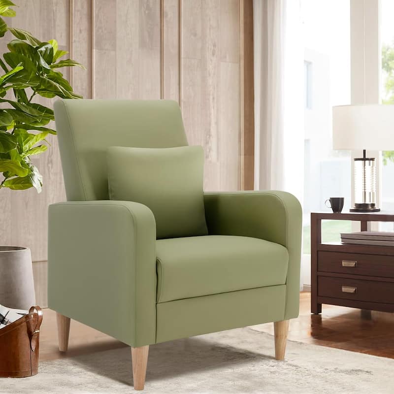 Fabric/Leather Modern Accent Chairs with Lounge Seat