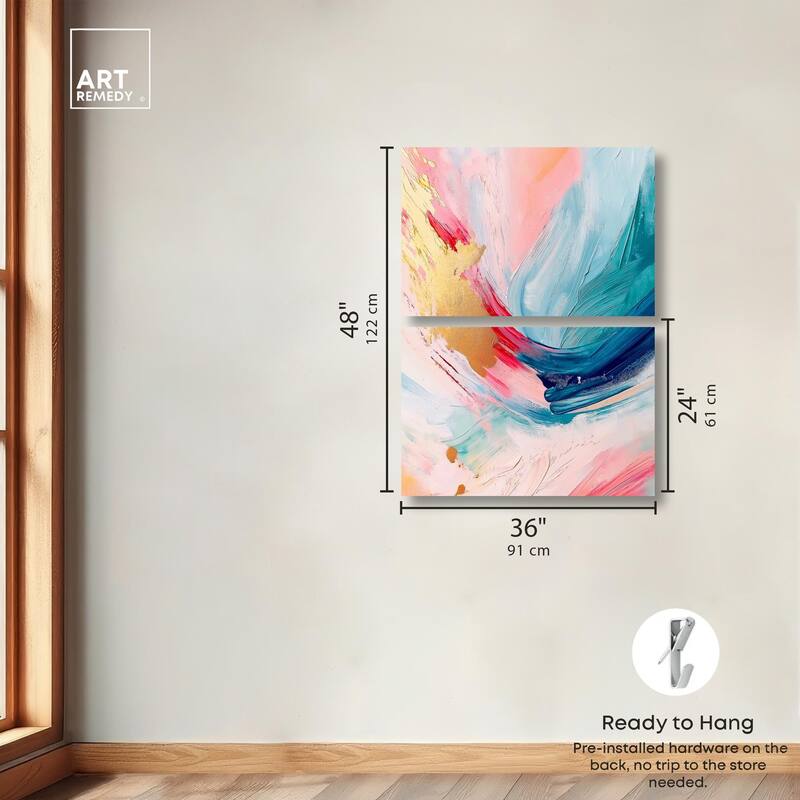 Burst of Energy Canvas Set of 2 by Art Remedy, Gallery Wrapped