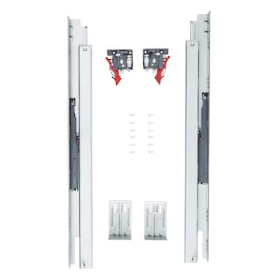 6 Pairs of Drawer Bottom Side Mount Rails, Heavy Duty Full Ball Bearing Extension Steel Track, Soft-Close Noiseless Guide Glides