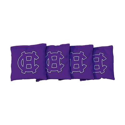 Holy Cross Crusaders Purple Cornhole Bags