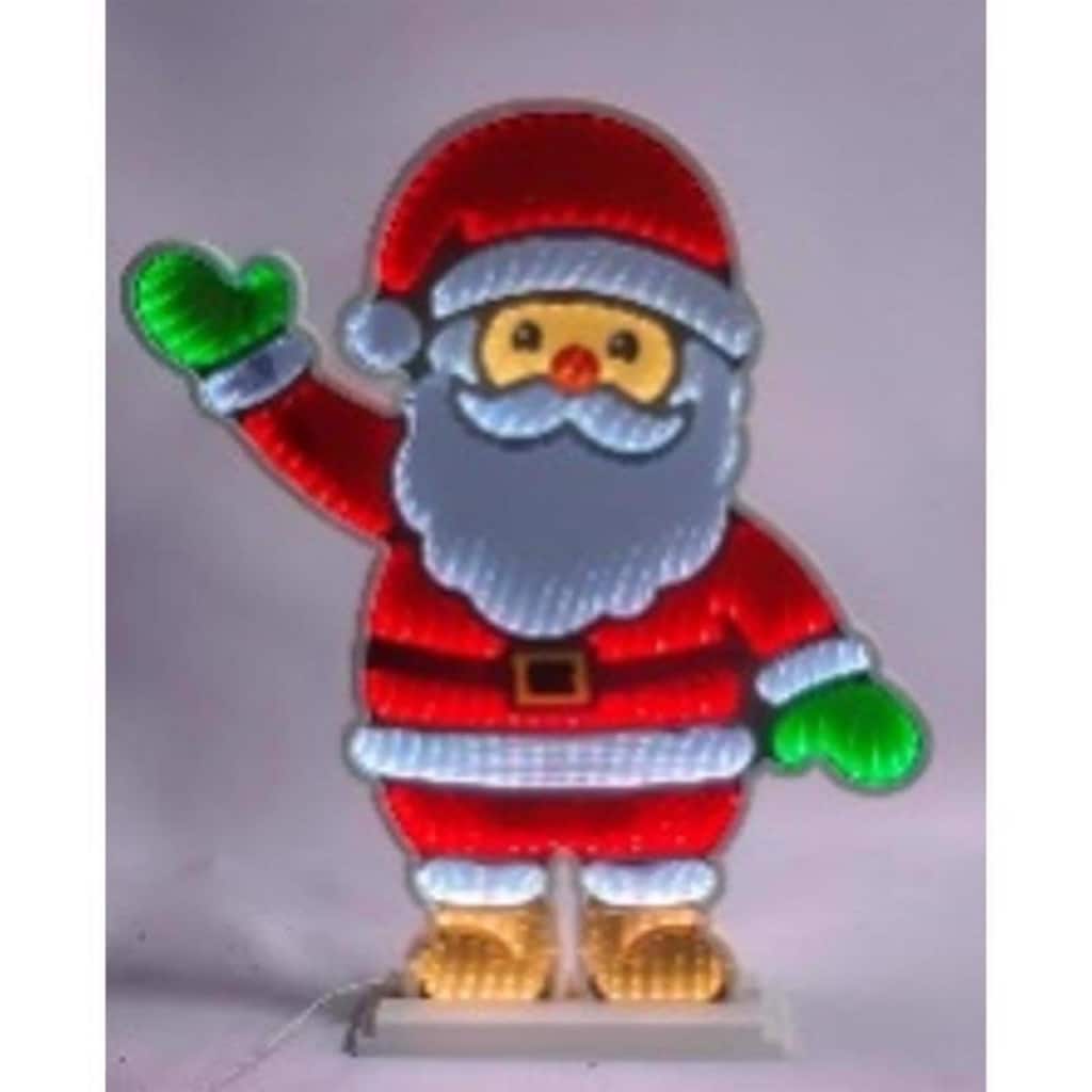Celebrations LED Infinity Santa 30 in. Yard Decor - Red