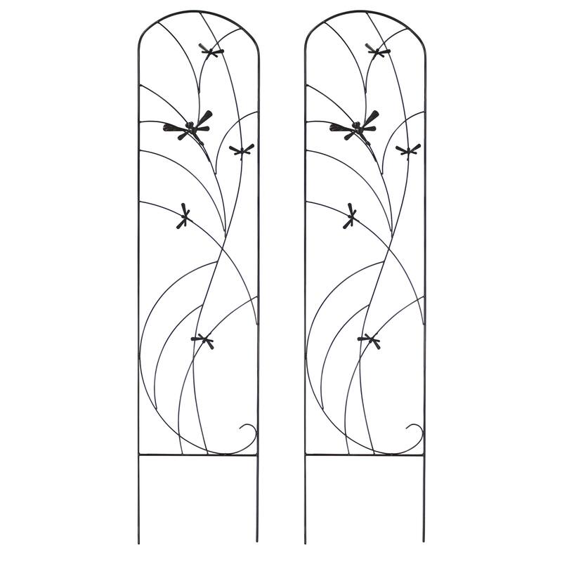 Sunnydaze 55.75" Dragonfly Delight Garden Trellis for Climbing Plants - 12.5" x 55.75"