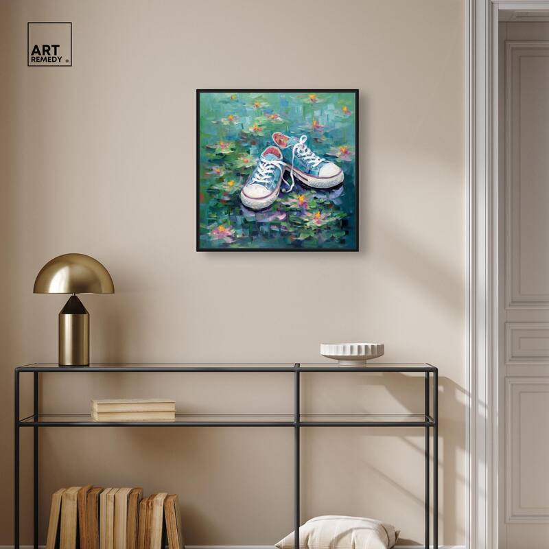 Lily Pad Sneakers II Canvas by Art Remedy