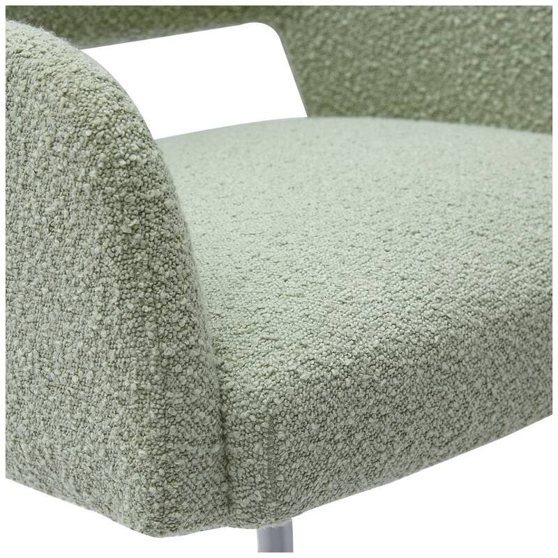 Boucle Upholstered Office/ Desk Chair - Swivel/ Adjustable Height (Set of 2)