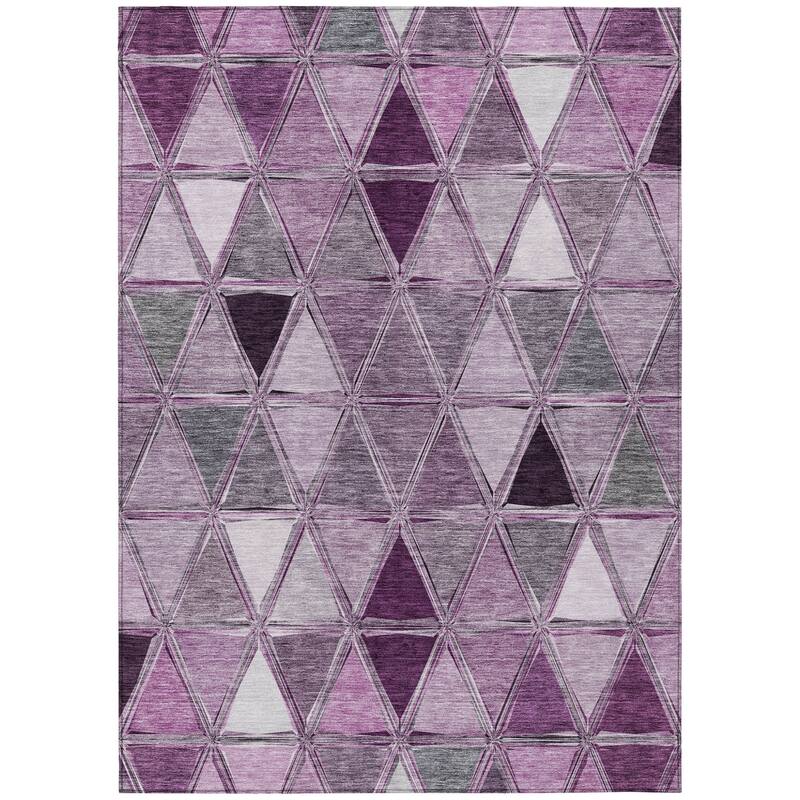HomeRoots Geometric Transitional Rectangle Outdoor Rug