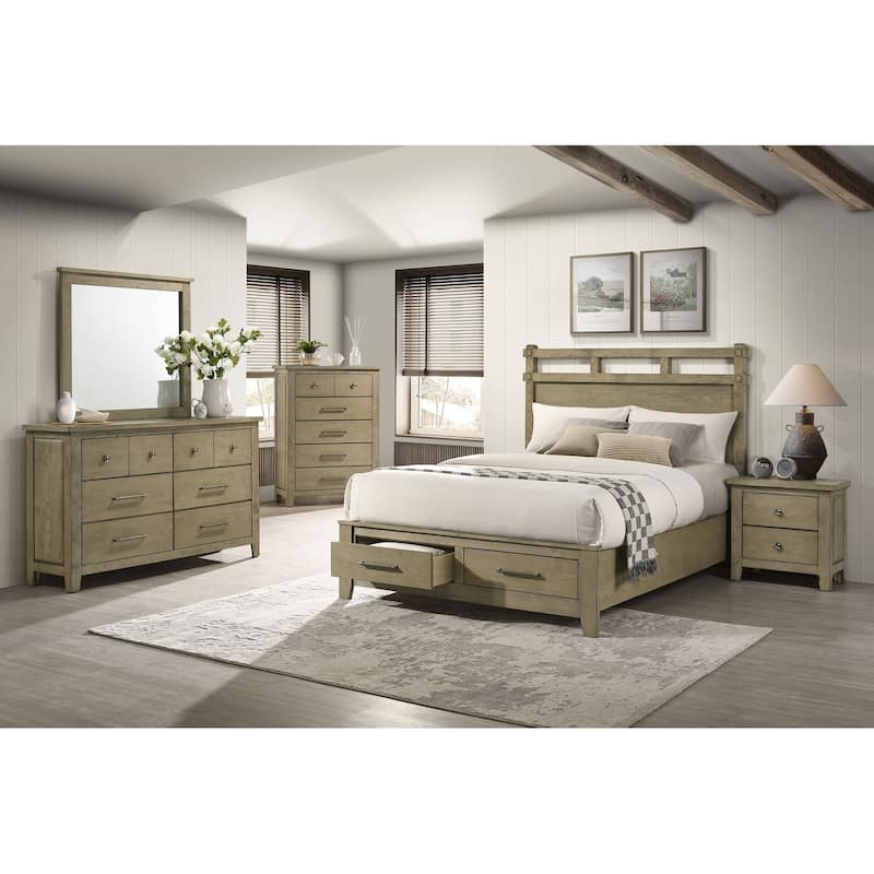 Hazlewood Bedroom Set Vineyard Oak - Eastern King - 5 Piece