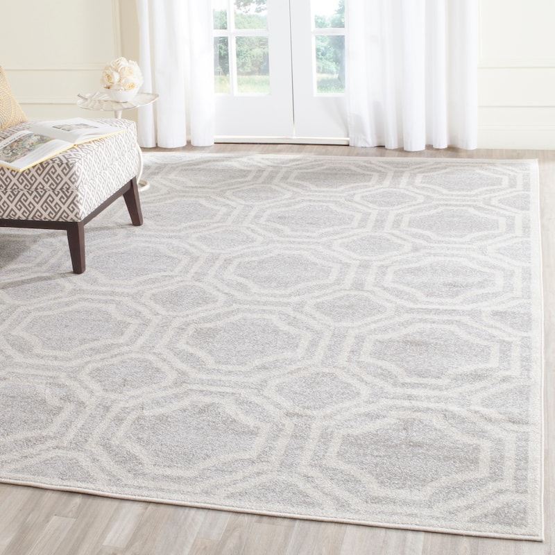 SAFAVIEH Amherst Aleksei Modern Rug - 10' x 14' - Light Grey/Ivory