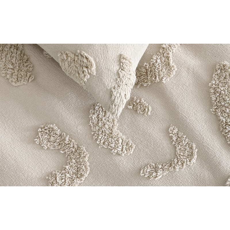 Miya Tufted Cotton Leopard Print Comforter and Sham Set