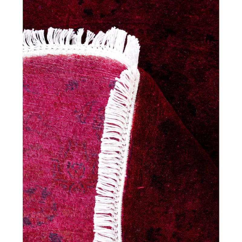 Overdyed One-of-a-Kind Hand-Knotted Area Rug - Pink - 6' 1" x 6' 1"